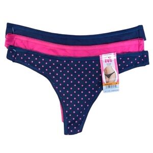 3-Pc Maidenform Cotton Thongs